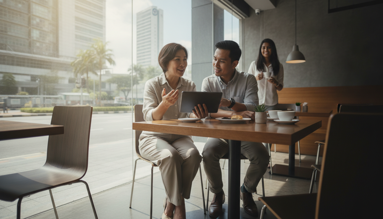 Pemilik perniagaan berbincang tentang langkah ganti Excel dengan sistem untuk operasi syarikat