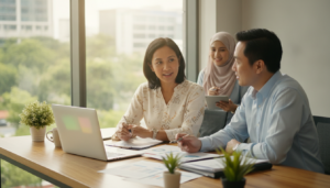 Business manager reviewing company tools to reduce software subscription costs