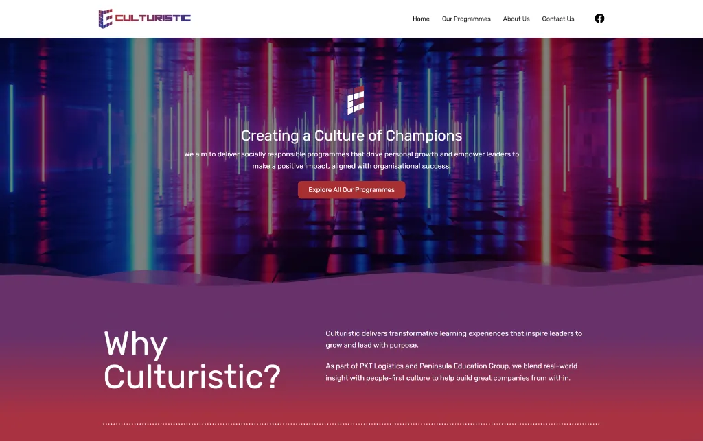 Culturistic Sdn Bhd website design and development by IAMK Digital