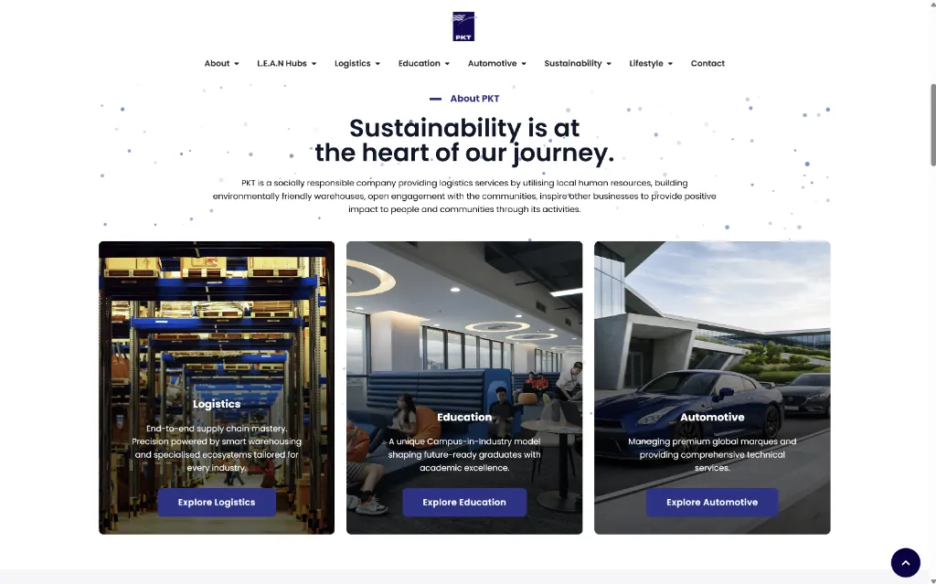 PKT Logistics Group corporate identity and brand design by IAMK Digital